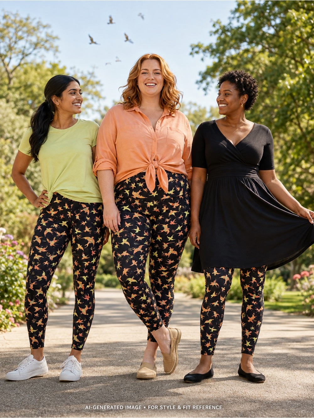 LuLaRoe Bird Peach Coral Leggings